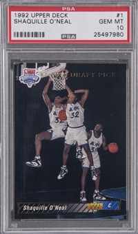 1992/93 Upper Deck #1 Shaquille ONeal Rookie Card – PSA GEM MT 10